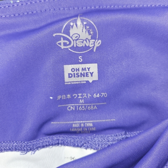 Disney Ariel Little Mermaid Purple & Teal Ombre Mermaid Metallic Leggings Size M - Picture 4 of 6